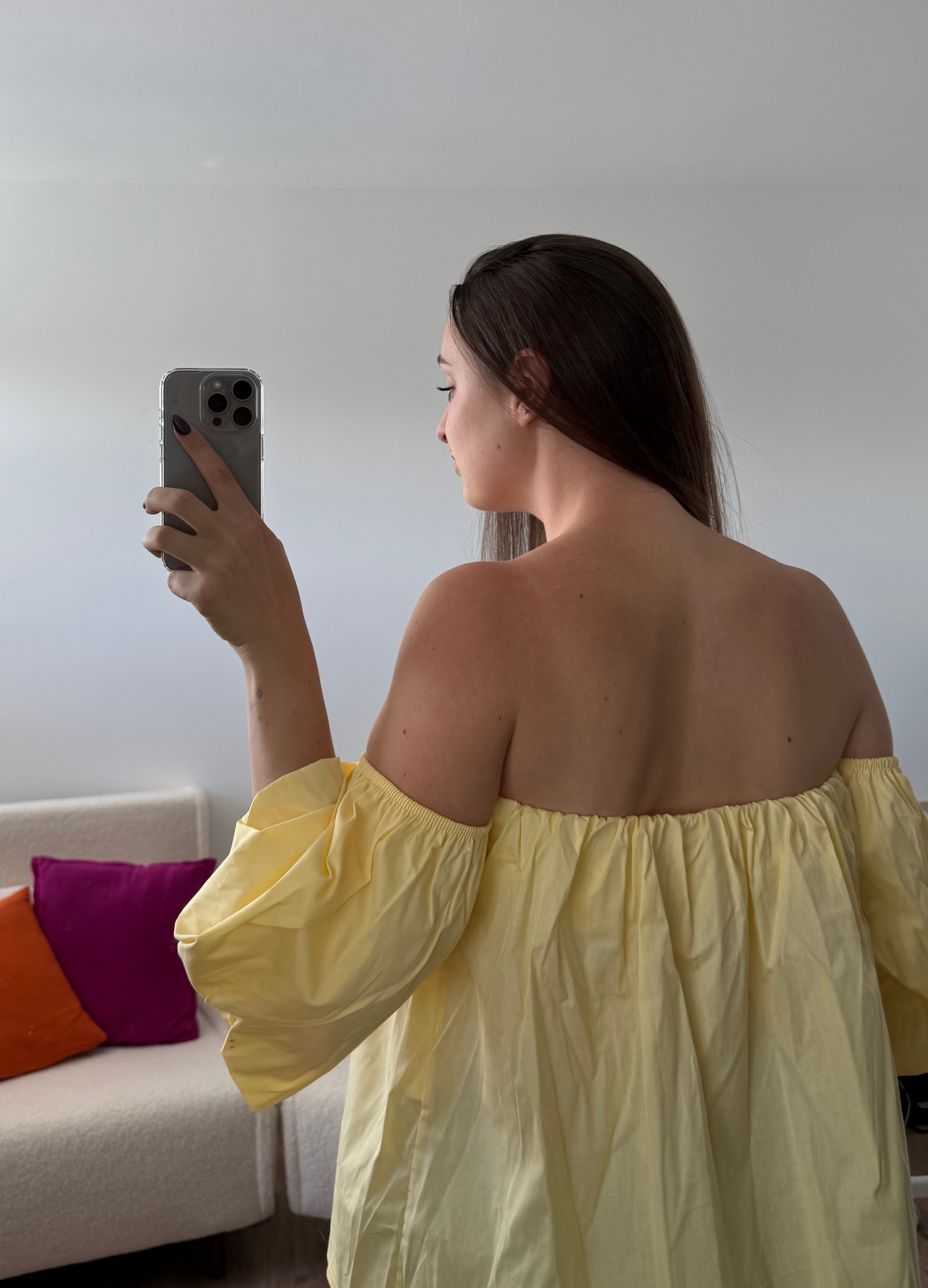 Top MAELYA jaune pastel