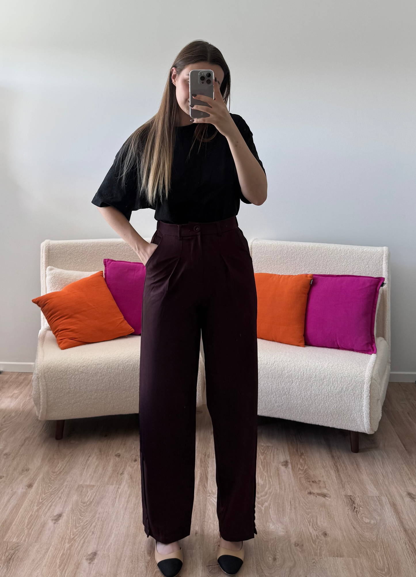 Pantalon ZOE bordeaux