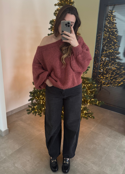 Pull ELHAM vieux-rose