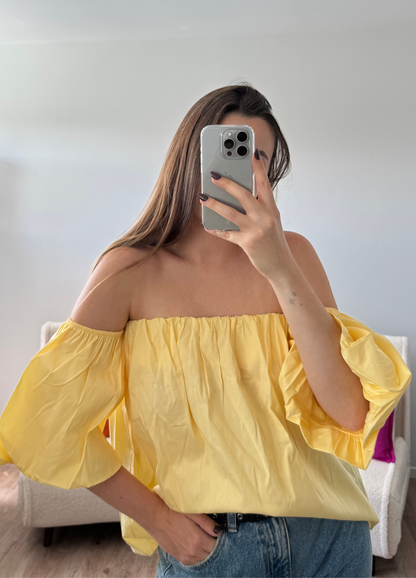 Top MAELYA jaune pastel