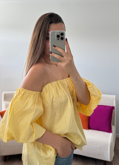 Top MAELYA jaune pastel
