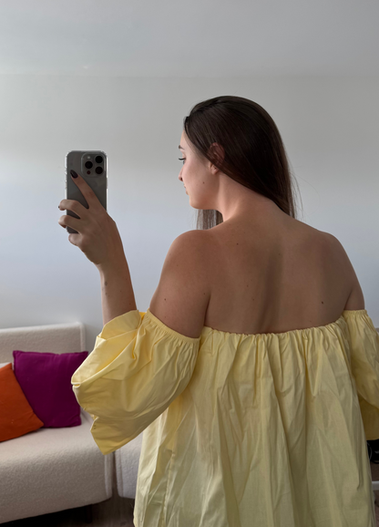 Top MAELYA jaune pastel