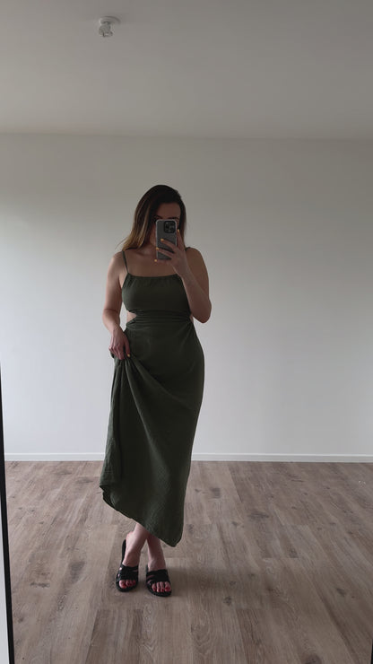 Robe LEILA kaki